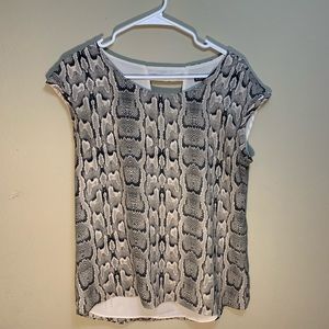 Snakeskin Print Blouse